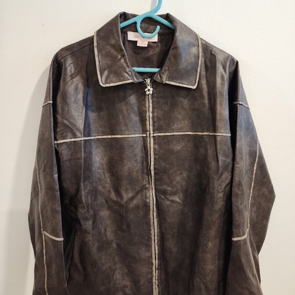 Lisa Says Gah Macey Jacket Faux Leather Size XS/S Excellent Condition